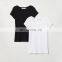 Blank Low Collar White T Shirt Bulk, Custom Women T-Shirts