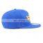 Bulk custom blue snapback caps with plastic buckle