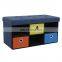 Customized factory Wholesale Modern Home furniture Faux Linen foldable storage ottoman with drawers