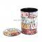 Customized Home storage indoor metal round bins sets printing PVC customized logo kitchen compost storage bin