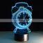 Alarm Clock 3D Night Lamp Standing Touch Lamp For Christmas Baby Home Decor LED Night Light