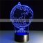 Earth Globe DIY Atmosphere Led Lamp 3D Illusion Creative Decorative Night Lamp Usb Holiday Night Light With 7 Colors