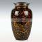 Classic Engraved Design Adult Cremation Urn, Brass Funeral Urn