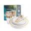 Disposable Rose Gold Dinnerware Set, Gold Rim Plastic Plates for Wedding Party, Wedding Party Plates
