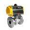 COVNA DN80 3 inch 2 Way Double Flange Type Remote Operated Stainless Steel Pneumatic Actuated Ball Valve