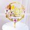 Factory Price Plug-in Acrylic Cake Topper Floral Ins Style Happy Birthday Baking Decoration Suppliers Cake Topper