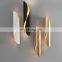 Modern LED Aluminum Wall Light Exterior Gold White Decorative Surface Mounted LED Wall Lamps