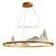 Postmodern LED Pendant Light Snow Mountain Ceiling Lights Golden Simple New Master Bedroom Aluminum Decor Led Chandelier