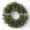 Amazon Hot Sold Ornaments Gift Handmade Wreath Front Door Decoration Xmas Large Wholesale Artificial Christmas Wreaths