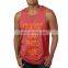 Top Quality Active Wear Scalloped Hem Custom Blank Cotton Racerback Singlets Fitness Gym Men Tank Top