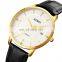 Custom Logo SKMEI 1801 High Quality Stainless Steel New Janpan Movement Genuine Leather Quartz Watch