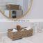 3-Section Wicker Baskets for Shelves, Bathroom room small items storage basket,Hand-Woven Seagrass Storage Baskets