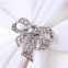 Wedding Table Decoration Metal Napkin Buckle Diamond Crystal Rhinestone Bow Napkin Ring