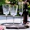Triangle-Shaped Glassware Series Gold Silver Rimmed Glass Cup Champagne Flute Water Wine Goblet On Wholesale