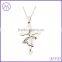 OEM rhinestone stainless steel leo inca cross pendant