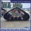 Crawler chassis harvester modified with half chain rail anti slip and anti sinking