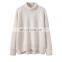 Oversized 100% Pure Cashmere Pullover for Women Turtleneck Slip Shoulder Design Casual Winter Sweater with Solid Pattern