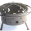 steel round fire pit with star looking