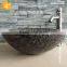Unique Design Round Natural Polished Bathroom Sinks