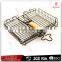 BBQ tools non stick coating grill basket with wood handle