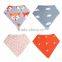 WZ-MS-1915 100% cotton polyester fleece baby bandana bibs with pacifier clip