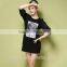 girls half sleeve black chiffon dress