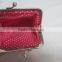 Promotional stylish printed poko dot clasp small silk/PVC backing coin purse with cheap price for girls