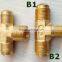Brass 3 way hose connector