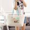 Imported China goods printed canvas folding shopping bag OEM factory lightweight tote bag