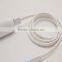Wholesale smiling face LED micro data line /Transparent rubber, noodles cable with LED light smiling face data line