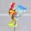 5 inch Plastic China Garden Decor Cock Garden Stake, Garden Animal Decor Ideas