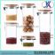 1500-2200ml glass nuts storage jar with straw and wooden lid