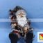 Majestic Sitting Santa Claus Christmas Figure with Gift Bag