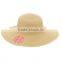 Wholesale Natural Color Monogrammed Beach Floppy Straw Hat