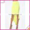 Bright Solid Color Drape Hem Bodycon Asymmetrical Drape New Fashion Skirt