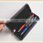 High Quality leather zipper pen case for metal pen