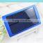 Dual USB fast charging solar power bank, 2015 new innovation portable solar charger for smart phones, custom logo solar charger