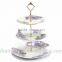 Ceramic porcelain cake stand 3 tiers fruit plate wholesale