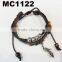 truth plain cowhide braided handmade leather bracelet with owl beads charm
