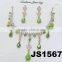 beautiful glitter colorful crystal diamond necklace jewelry set