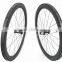 50mmx23mm carbon tubular bicycle wheelset with EDCO Aptera Straight pull hub and Sapim cx-ray 20H/24H
