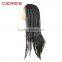 wholesale natural black color synthetic hair crochet braided lace wig for black women                        
                                                Quality Choice