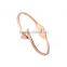 316L Stainless Steel Butterfly Bangles Bracelet Crystal Women Bracelets