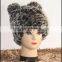 hot selling lovely fur hats with two fur ears