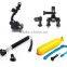 12 in one Head Chest Mount Floating Monopod Pole Accessories Kit For action dv Camera