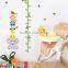 Vines, cute animals Kids height measuring Wall Stickers Boy Girl Growth Chart