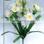 Hot Selling H44cm White Silk Garden Flowers Narcissus