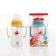 Baby Feeding Bottle with handle and liquid silicone Nipple For Baby Bottle