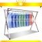 double pole Garment Rack, Mobile double-Pole Folding Clothes Drying Rack, Modern Scalable Stainless Steel Clothes Drying Rack