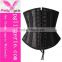 steel boned latex underbust slimming latex corset for ladies